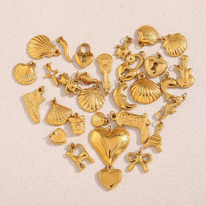 Diy Accessories 18k Gold Sail Cloth Shoes Iron Tower Bear Wolf <strong>Tooth</strong> Guitar Pendant Stainless Steel <strong>Charms</strong> Pendants For Necklace - Product Image 4