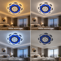 Plafonnier LED en forme de pétale pour commande en gros, le choix des acheteurs de projets, avec structure robuste, montage rapide, luminaire central blanc en forme de fleur pour importateurs