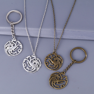 Collier Pendentif Dragon <span class=keywords><strong>Targaryen</strong></span> de la Saga Glace et Feu, en Alliage de Zinc, Design Animal, Style Vintage, Bijou de Film pour Hommes et Femmes - Product Image 5