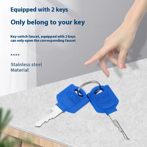 <span class=keywords><strong>Robinet</strong></span> Bibcock antivol au design moderne Serrure à clé polie pour interrupteur d'eau extérieur pour machines à laver domestiques - Product Image 4
