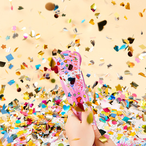 43Cm Large <b>Confetti</b> <b>Cannon</b> Party Popper Disposable Birthday Celebration Firework Stick Automatic Inflatable - Product Image 4