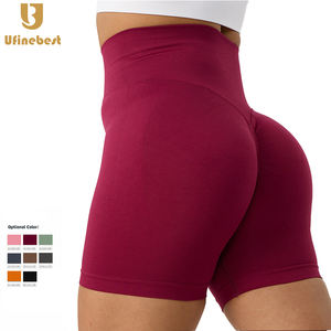 Calzamaglia Fitness da palestra 3 "senza cuciture per Lifting i pantaloncini per il culo con scricchiolatura a vita alta da allenamento - Product Image 2