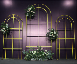 Cadre métallique pour décoration de mariage, grille métallique en maille or, demi-arc, toile de fond, <span class=keywords><strong>cercle</strong></span> doré, offre spéciale, 1 pièce - Product Image 6
