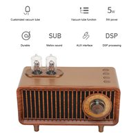 Radio Retro 5.1 con Altavoz, Carcasa de Plástico, LED RGB, Estéreo FM Vintage, Compatible con USB/TF/AUX, para Reproductor de Cine en Casa