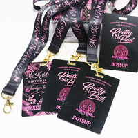 Lanière personnalisée Kofei pour événements avec cartes VIP en PVC, impression couleur intégrale, carte de badge d'identification VIP pour événements