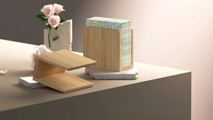 Bamboe houten servetdispenser, vrijstaand, tafelmodel, verticale servetdispenser, natuurlijk, sterk, waterdicht - Product Image 4
