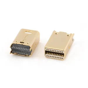 Gold Plating Mini DP 20Pin Male Connector Splint 1.6MM Mini Display Port Connector