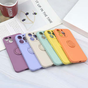 Étui de téléphone en silicone liquide avec anneau pour Iphone 11 12 13 14 15pro max logo personnalisé - Product Image 6
