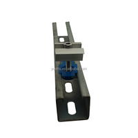 Yuens OEM Usine En Aluminium Panneau Solaire Mi Montage Moyen Rail Pince En Acier fondation Poling Structure Au Sol Accessoires