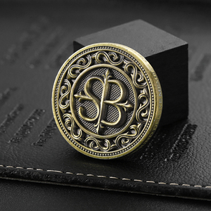 Moneda de desafío de arte 3D Saint Bone de doble cara de bronce metálico personalizada - Product Image 6