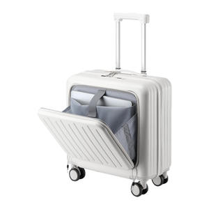 <span class=keywords><strong>Valise</strong></span> à roulettes ABS à ouverture frontale 18 pouces, petite <span class=keywords><strong>valise</strong></span> cabine sans frais de dépose, 20 pouces, multifonctionnelle avec serrure à combinaison pour voyage - Product Image 5