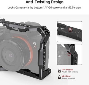 SmallRig Cage pour appareil photo DSLR pour <span class=keywords><strong>Sony</strong></span> A7 III A73 A7M3 avec support griffe froide pour kit caméra <span class=keywords><strong>Sony</strong></span> <span class=keywords><strong>A7III</strong></span> A7RIII A9 2918 - Product Image 3