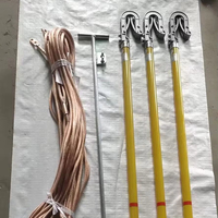 Pince de mise à la terre en laiton pour câble de mise à la terre de protection contre la foudre câble de terre de décharge temporaire avec bâton de connexion 220kv