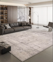 Alfombra de Salón de Estilo Italiano, Ligera y Lujosa, de Imitación de Cachemira, Impermeable, Resistente a las Manchas, Transpirable, Lavable, Moderna