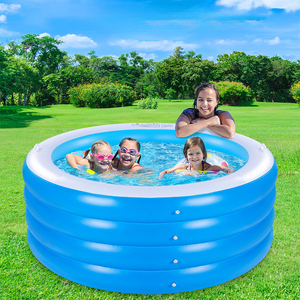 Grande <span class=keywords><strong>piscine</strong></span> gonflable ronde et profonde 70x30 pouces, <span class=keywords><strong>piscine</strong></span> familiale pour adultes avec poignées, pour l'extérieur, le jardin, jeux aquatiques - Product Image 4