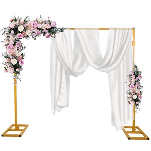 Wedding <b>Arch</b> Backdrop Frame 3x3.1M Gold Adjustable Iron Support For Wedding Stage <b>Decorations</b> - Product Image 3
