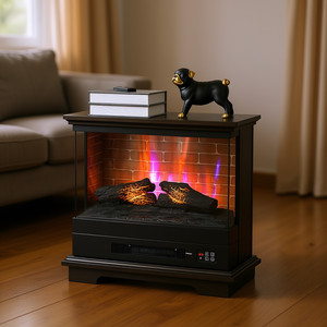 Chimenea Eléctrica Db con Calefactor, 26 Pulgadas, 1400W, Llama LED, Control Remoto, Acero, Independiente, para Uso Doméstico - Product Image 2