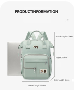 Bán buôn ánh sáng sang trọng mẹ túi xách thời trang Ba lô đi ra ngoài mẹ Ba lô công suất lớn xách tay Trailer tã Túi - Product Image 4