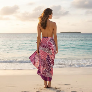Pareo de Playa de una Pieza de Batik Indonesio de Alta Calidad, Falda Cruzada Ligera de Verano, Suave, de Rayón, para Mujer, Talla Grande - Product Image 4