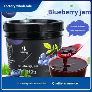 Mermelada de Arándanos Dunhuang 1.2kg, Pulpa de Fruta con Partículas de Bayas, para Té con Leche, Postres, Smoothies, Hielo Raspado, Té de Frutas, Henan 365 Días - Product Image 2