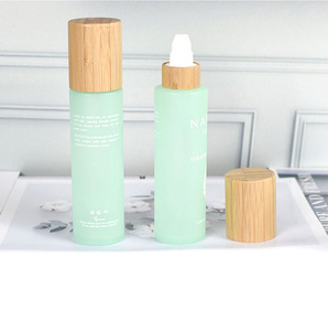30ml PET <span class=keywords><strong>Glass</strong></span> Dropper Garrafa com Bamboo Cap Airless Bomba Loção Espuma para Cosméticos Pó Cleanser Sabão - Product Image 2