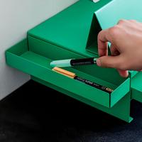 Support d'écran en acier avec composants modulaires magnétiques, tiroir grand format à placer librement, rangement de bureau à 2 niveaux pour ordinateur