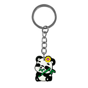 Ensemble de porte-clés en PVC Panda mignon Porte-clés assortis de dessins animés Panda Porte-clés sur le thème des animaux pour les enfants amoureux du panda - Product Image 6