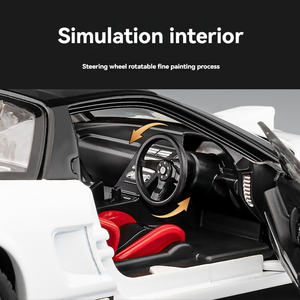 Diecast hợp kim 1:24 Mô hình <span class=keywords><strong>NSX</strong></span> với âm thanh và ánh sáng pullback cửa mở kim loại xe mô hình hiển thị bộ sưu tập đồ chơi nhỏ - Product Image 5