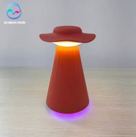 Lampe de table décorative Top Hat rechargeable, cadeau, chargement simple, sans fil, lumière réglable, détection manuelle, lampe de table magique
