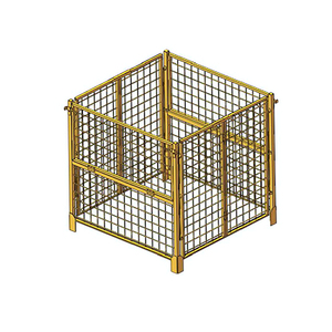 Jaula de almacenamiento galvanizada plegable y apilable bañada en caliente - Product Image 4