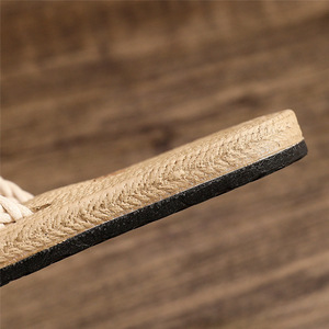 Novedad de verano, sandalias de alpargata para mujer, cuerda de cáñamo, ropa exterior EVA, <span class=keywords><strong>chanclas</strong></span> planas, plataforma, tendencia de moda de playa - Product Image 6