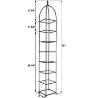 Eisernes Rankgitter, Großer Obelisk für Kletterpflanzen, Vertikale Metall-Gartenkunst, Gartengeschenk, Outdoor-Dekoration, Hinterhof-Akzent