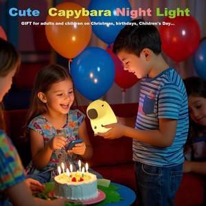 DREAMING MY DREAM Cute Capybara LampSquishy Capybara Night Light LED Rechargeable Nouveauté Animal Night Lamp Niveaux Dimmable - Product Image 4