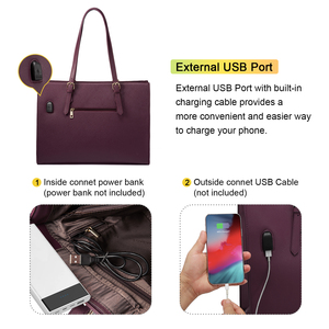 Wholesale 2pc Stylish Office Lady PU Tote Handbag Sets Large Leather Shoulder Bags <strong>Croc</strong> Solid Laptop Briefcase Handbag <strong>for</strong> <strong>Women</strong> - Product Image 5