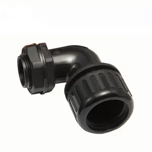 Elbow IP68 Waterproof Quick Plug Flexible Corrugated Tube Fitting L Shape Conduit Connector