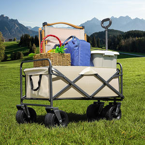 अतिरिक्त-बड़ा 8-इंच व्हील वाटरप्रूफ टिकाऊ कैंपिंग वैगन गाड़ी ट्रॉली 360 आउटडोर शॉपिंग टूल पालतू जानवरों के लिए कोई ब्रेक नहीं - Product Image 1