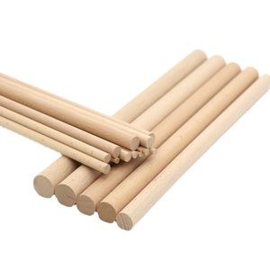 Varillas Redondas de Madera de Haya, Palos de Madera Maciza para Manualidades, Herramientas de Modelado, Varios Tamaños, Suministros para Manualidades Hechas a Mano - Product Image 2