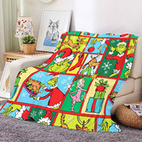 Fabrik-Großhandel Maßgefertigte Moderne Weihnachts-Cartoon-Tiermuster-Decke Weiche Studenten-Heim-Sofa-Schlafdecke Geschenkdecken