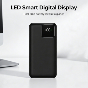 Banco de Energía de 20000mAh con Cables Integrados Tipo-C e iOS, Doble Entrada, Carga Rápida, Pantalla LED, Cargador Portátil - Product Image 2