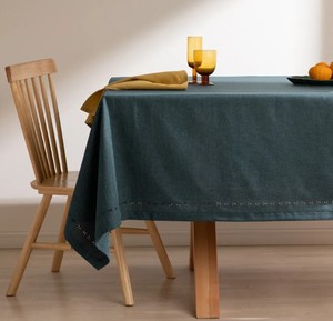 Skymoving mới tùy chỉnh màu đỏ không thấm nước Khăn trải bàn rắn Polyester Khăn trải bàn nhăn chống nhăn vải bàn ăn Bìa - Product Image 3