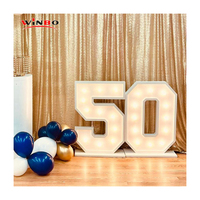 Lettres et chiffres lumineux géants autoportants pour événements et anniversaires, idéaux pour les demandes en mariage, disponibles en 2, 3, 4 et 5 pieds, pour le dropshipping
