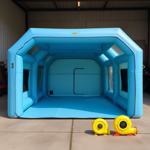 Cabina de Pintura Inflable 23x13x8 pies Azul, Carpa Portátil para Pintar Autos y Motos con Sistema de Filtro de Aire, Sopladores Eléctricos, Fácil Instalación - Product Image 2