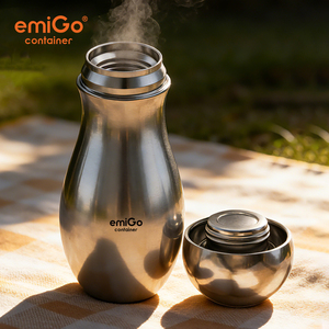 Botella de Acero Inoxidable de Doble Pared con Aislamiento EmiGo de 355 ml (12 fl.oz), Diseño Ergonómico, Botella de Viaje BowlingSip - Product Image 4