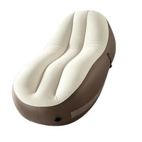 Fauteuil de relaxation gonflable et pliable en PVC, minimaliste moderne, pour une personne, avec repose-pieds, flocage, pour extérieur, transfrontalier