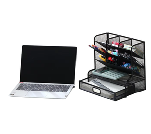 Organizador de Escritorio Simple de Hierro para Almacenamiento de Papelería de Oficina con Cajones Divisores de Gran Capacidad y Estante para Archivos - Product Image 4