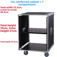Flight Case en aluminium 4U 6U 8U 10U 12U 14U 16U 20U Portable pour amplificateur audiovisuel Flight Shipping Case