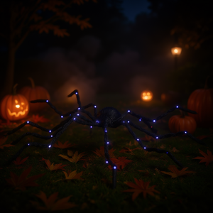 Araña Luminosa de Halloween de 3.25 Pulgadas para Decoración Exterior con Patas Flexibles, Luces LED de Halloween, Resistente al Agua IP65 - Product Image 2