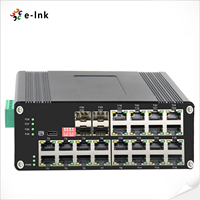 Switch PoE industriel DIN-Rail 24 ports 10/100/1000T 802.3at + 4 ports 1000X SFP géré pour caméra IP