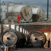 Usine de pyrolyse pour la transformation des déchets industriels, des boues industrielles, des caoutchoucs usagés et des déchets plastiques en mazout combustible