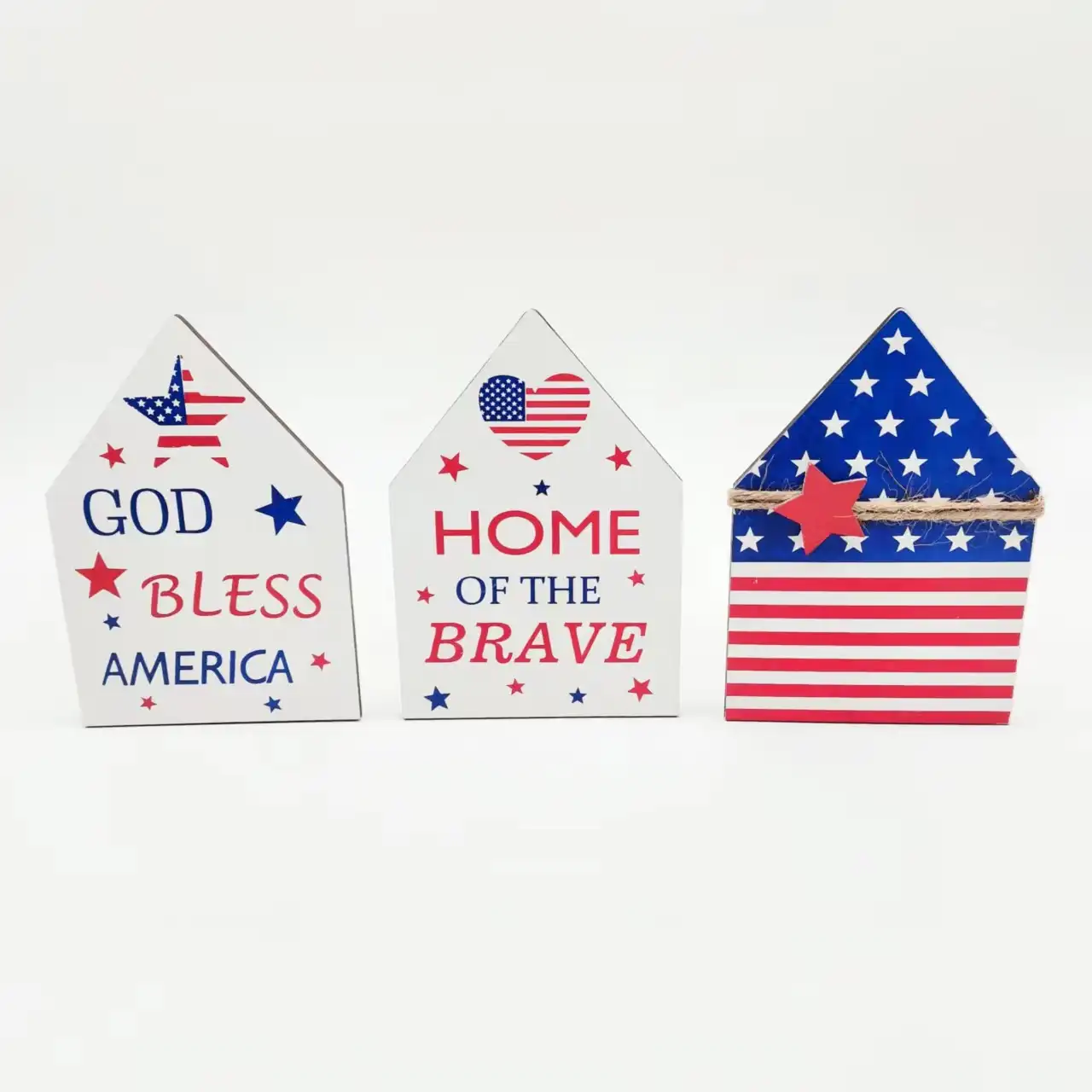 Bağımsızlık günü ev masa süsü vatansever ahşap dekor plak 4th temmuz mektup işareti ahşap fotoğraf sahne tanrı korusun amerika